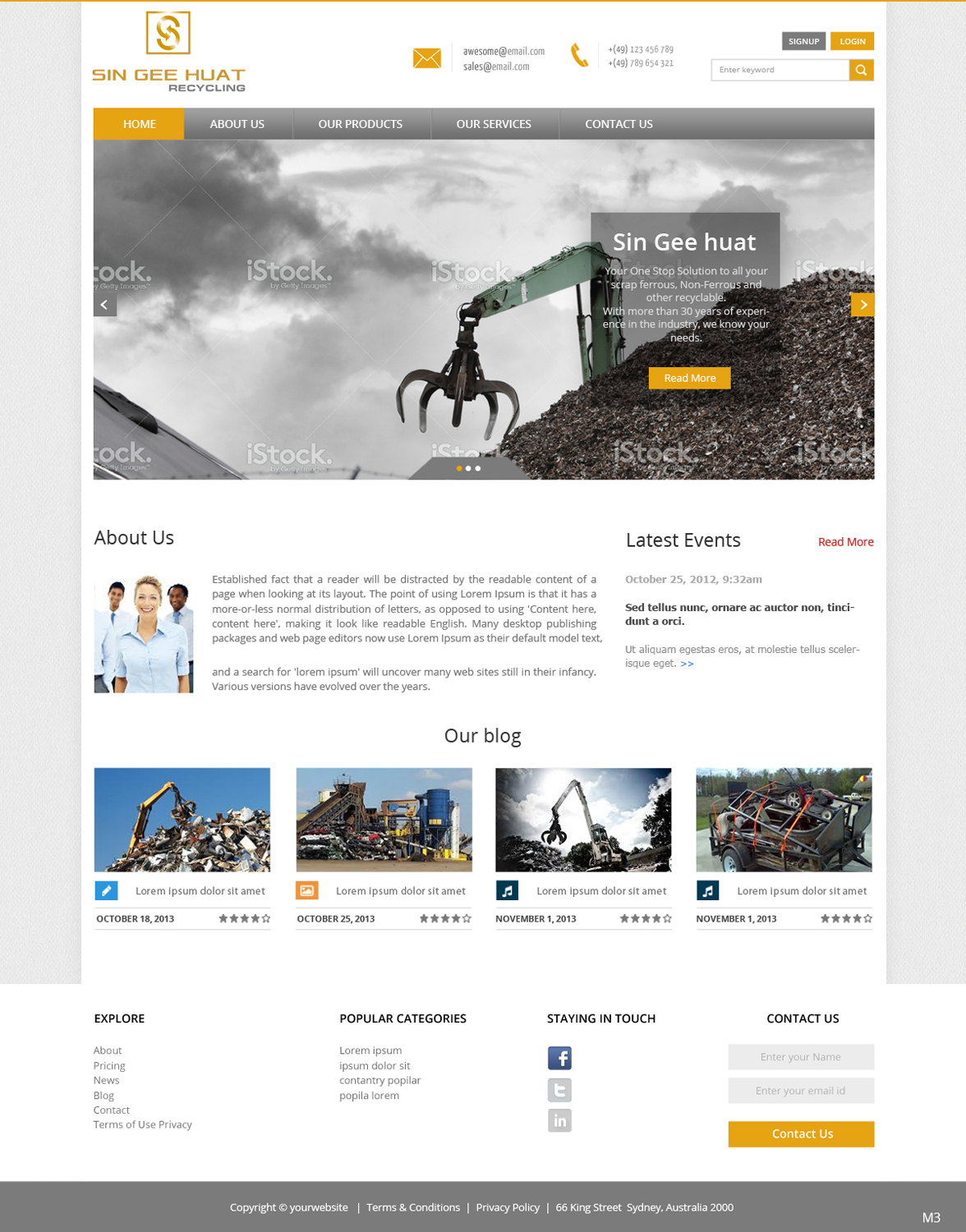 Web Design by pb for Sin Gee Huat Recycling | Design #3604945