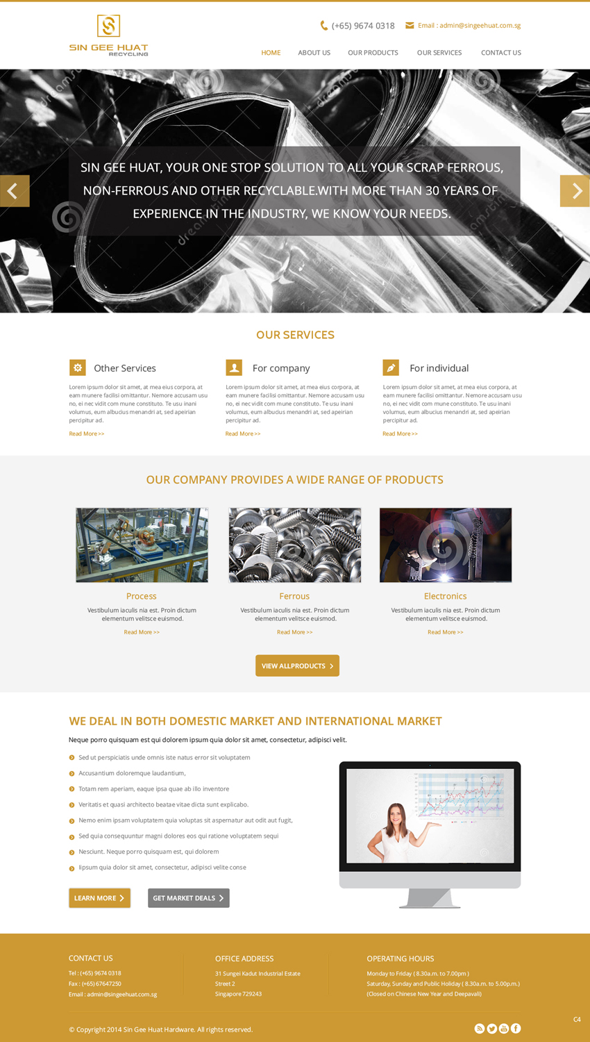 Web Design by pb for Sin Gee Huat Recycling | Design #3604947