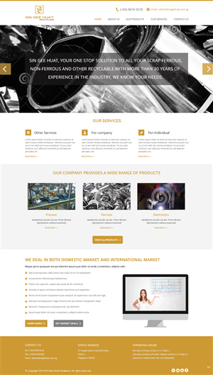 Web Design by pb for Sin Gee Huat Recycling | Design: #3604947