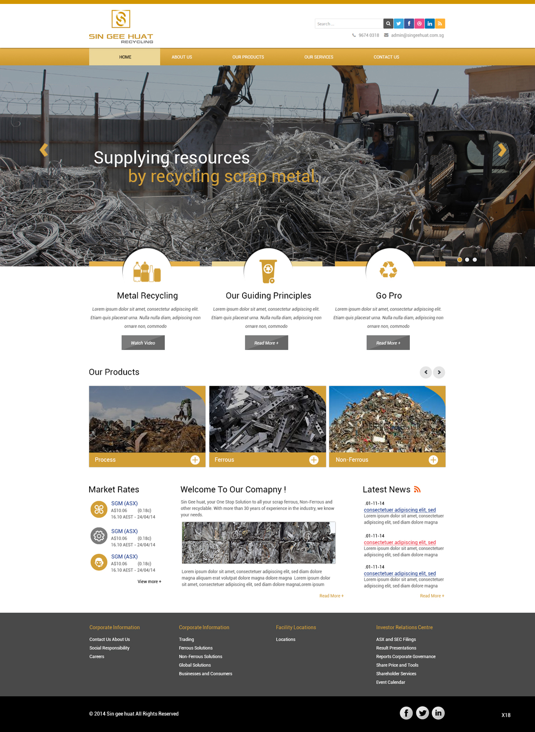 Web Design by pb for Sin Gee Huat Recycling | Design #3604967