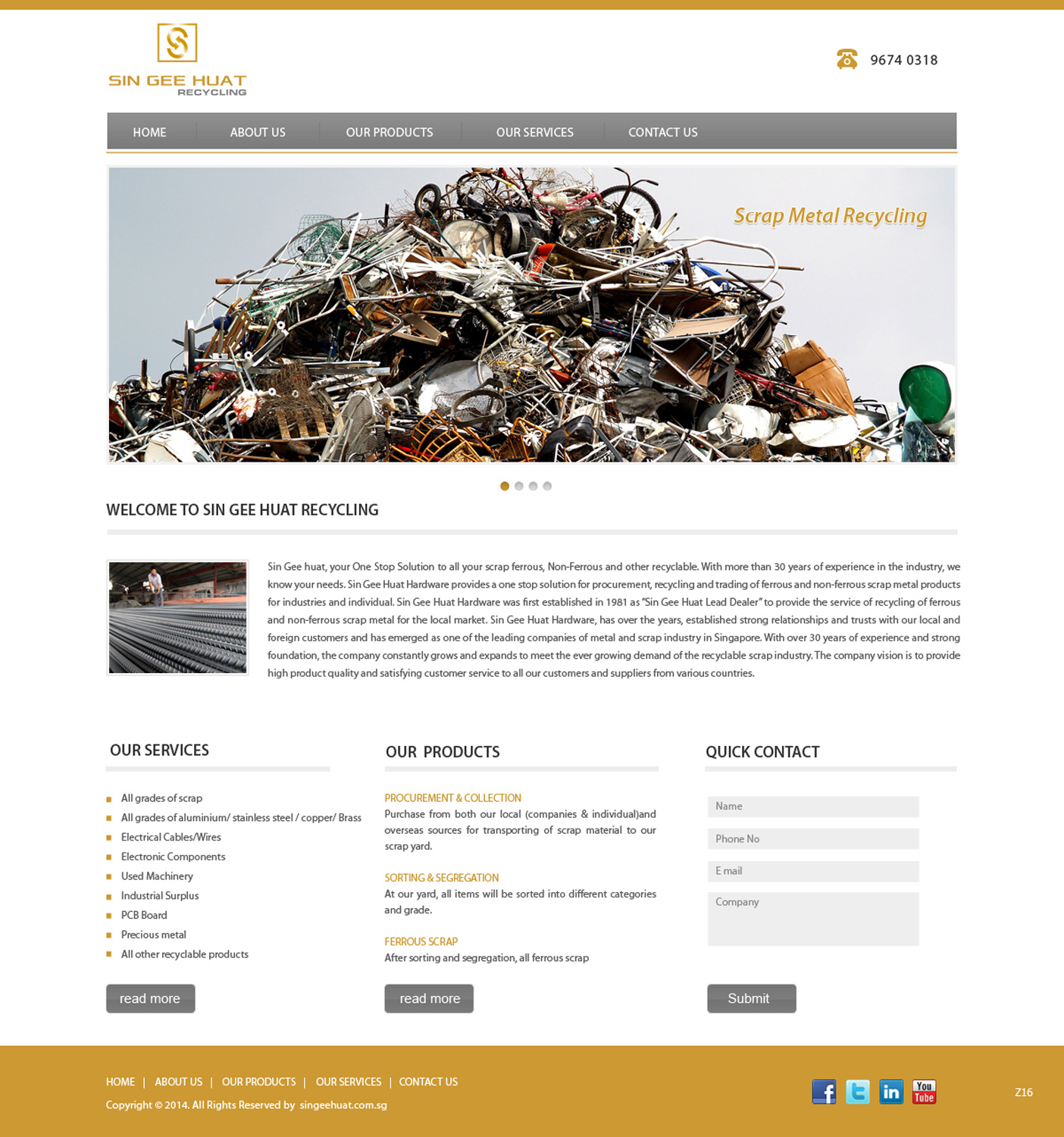 Web Design by pb for Sin Gee Huat Recycling | Design #3604972