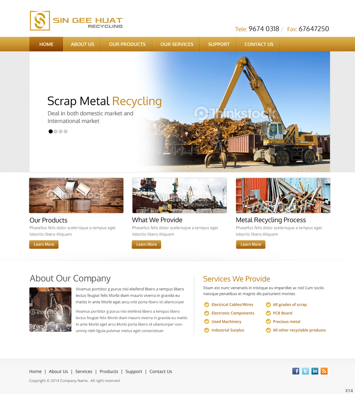 Web Design by pb for Sin Gee Huat Recycling | Design #3604996
