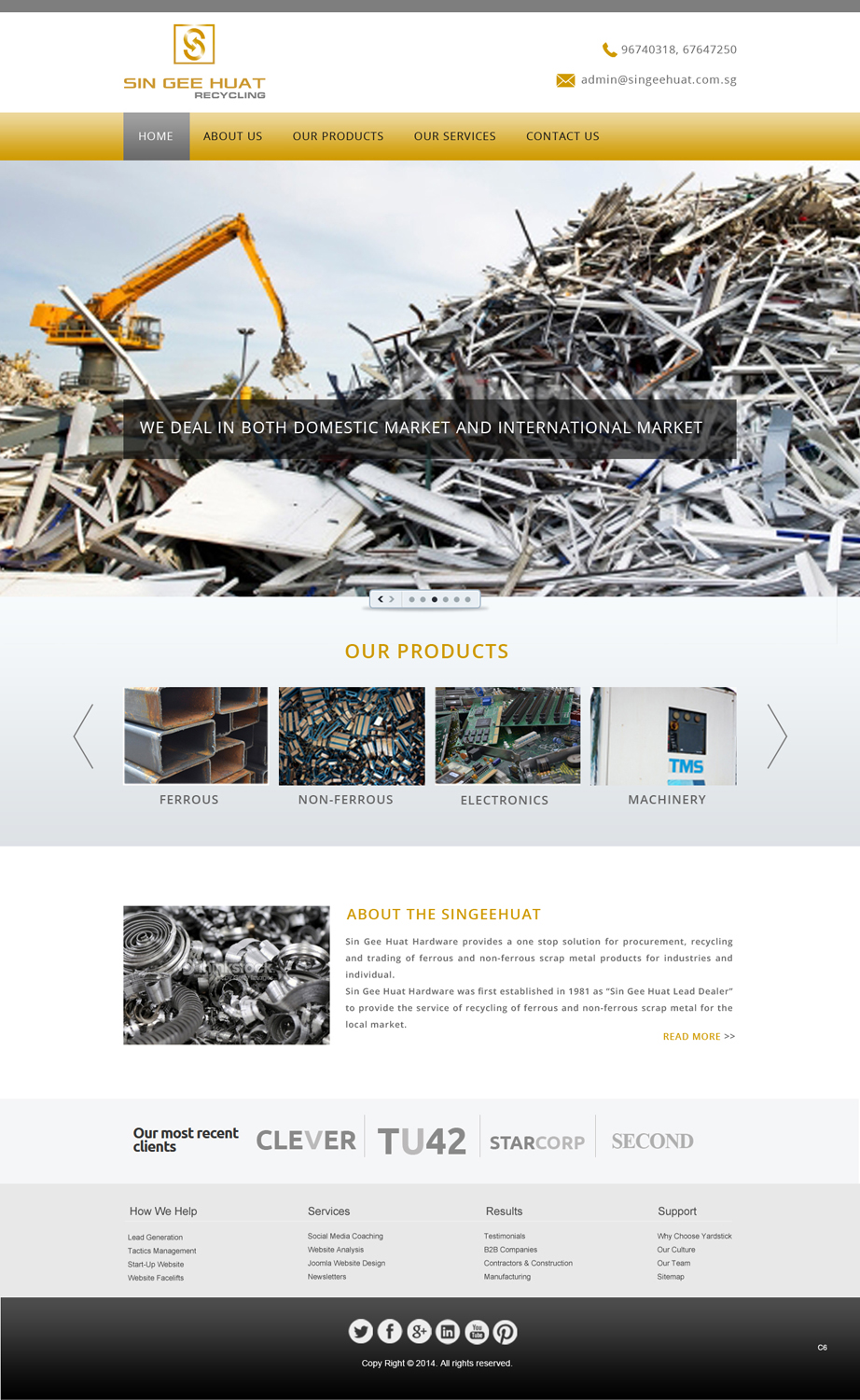 Web Design by pb for Sin Gee Huat Recycling | Design #3605000