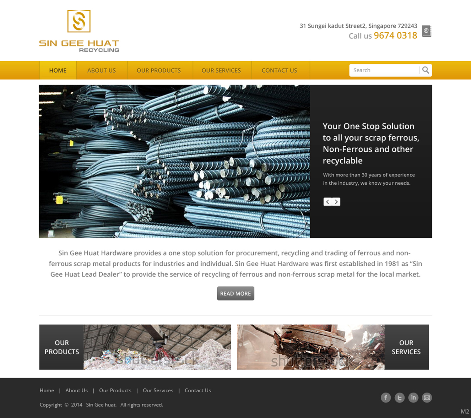 Web Design by pb for Sin Gee Huat Recycling | Design #3605006
