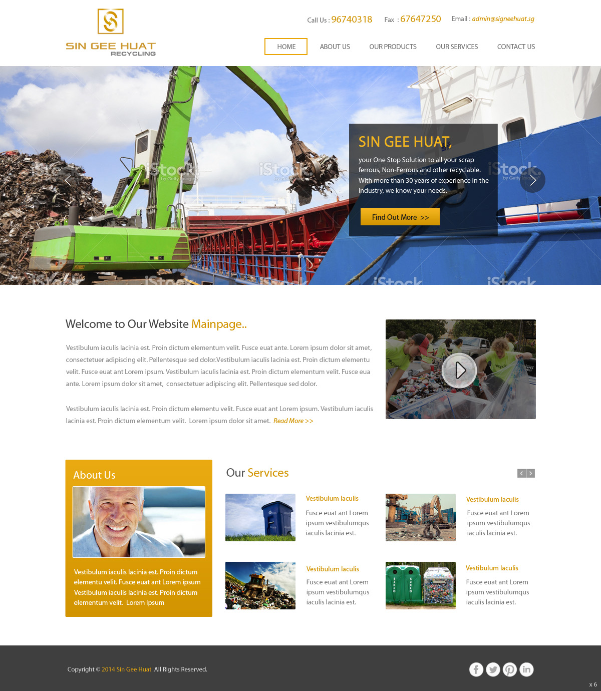 Web Design by pb for Sin Gee Huat Recycling | Design #3612914