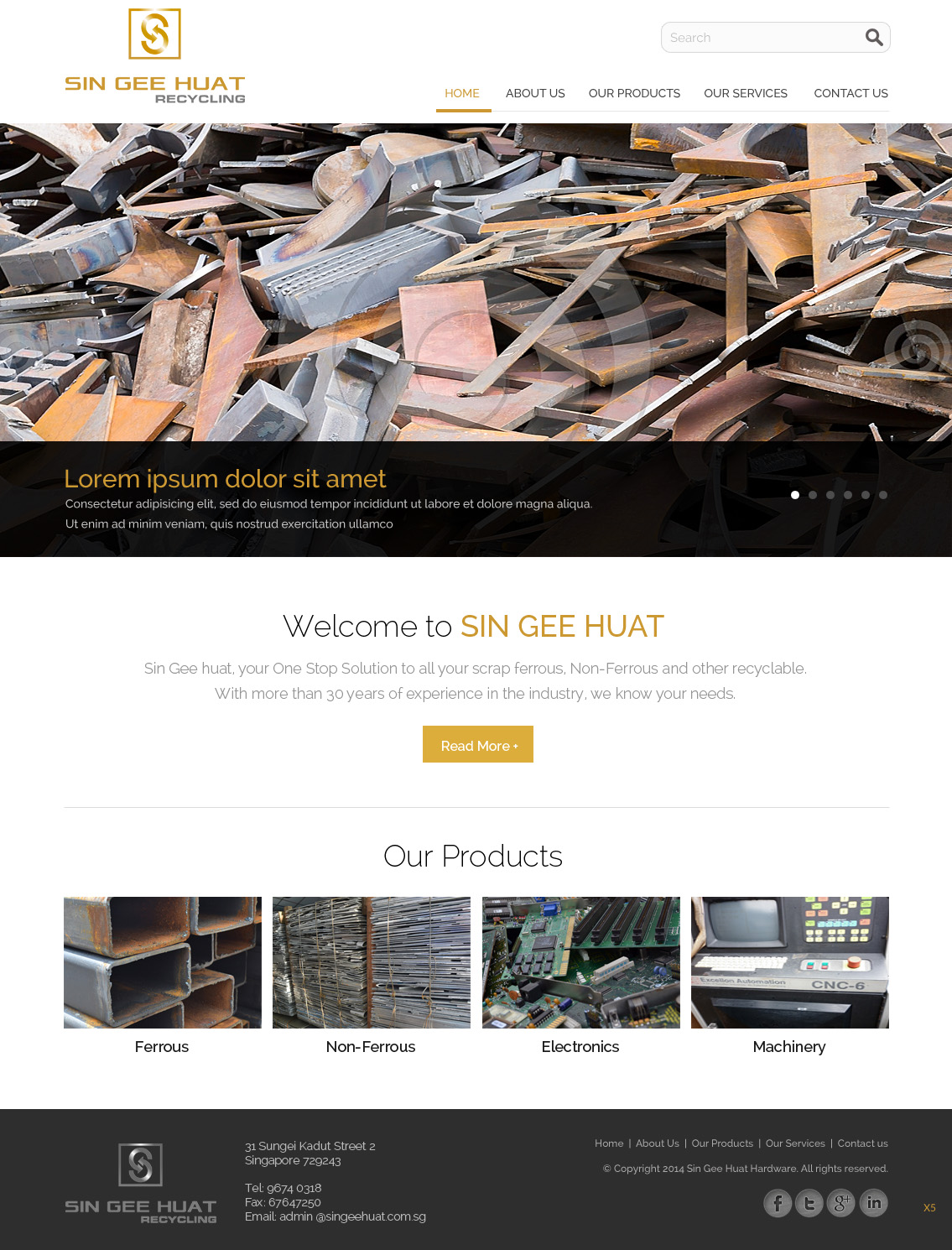Web Design by pb for Sin Gee Huat Recycling | Design #3612915