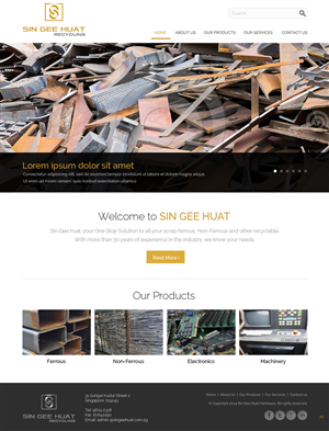 Web Design by pb for Sin Gee Huat Recycling | Design: #3612915