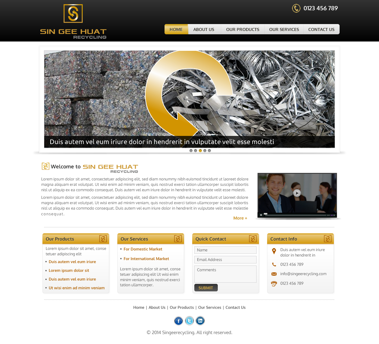 Web Design by Sbss for Sin Gee Huat Recycling | Design #3619613