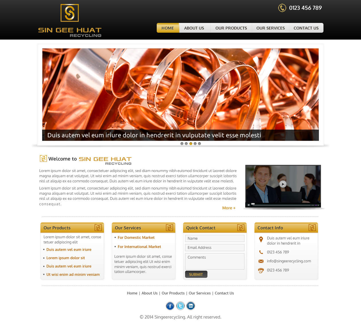 Web Design by Sbss for Sin Gee Huat Recycling | Design #3619614