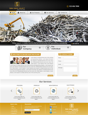 Web Design by Sbss for Sin Gee Huat Recycling | Design: #3621315