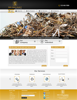 Web Design by Sbss for Sin Gee Huat Recycling | Design: #3621326