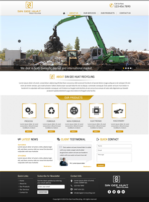 Web Design by Sbss for Sin Gee Huat Recycling | Design: #3628379