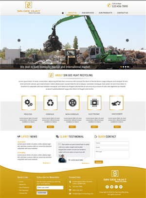 Web Design by Sbss for Sin Gee Huat Recycling | Design: #3628381