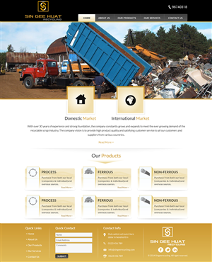 Web Design by Sbss for Sin Gee Huat Recycling | Design: #3635262