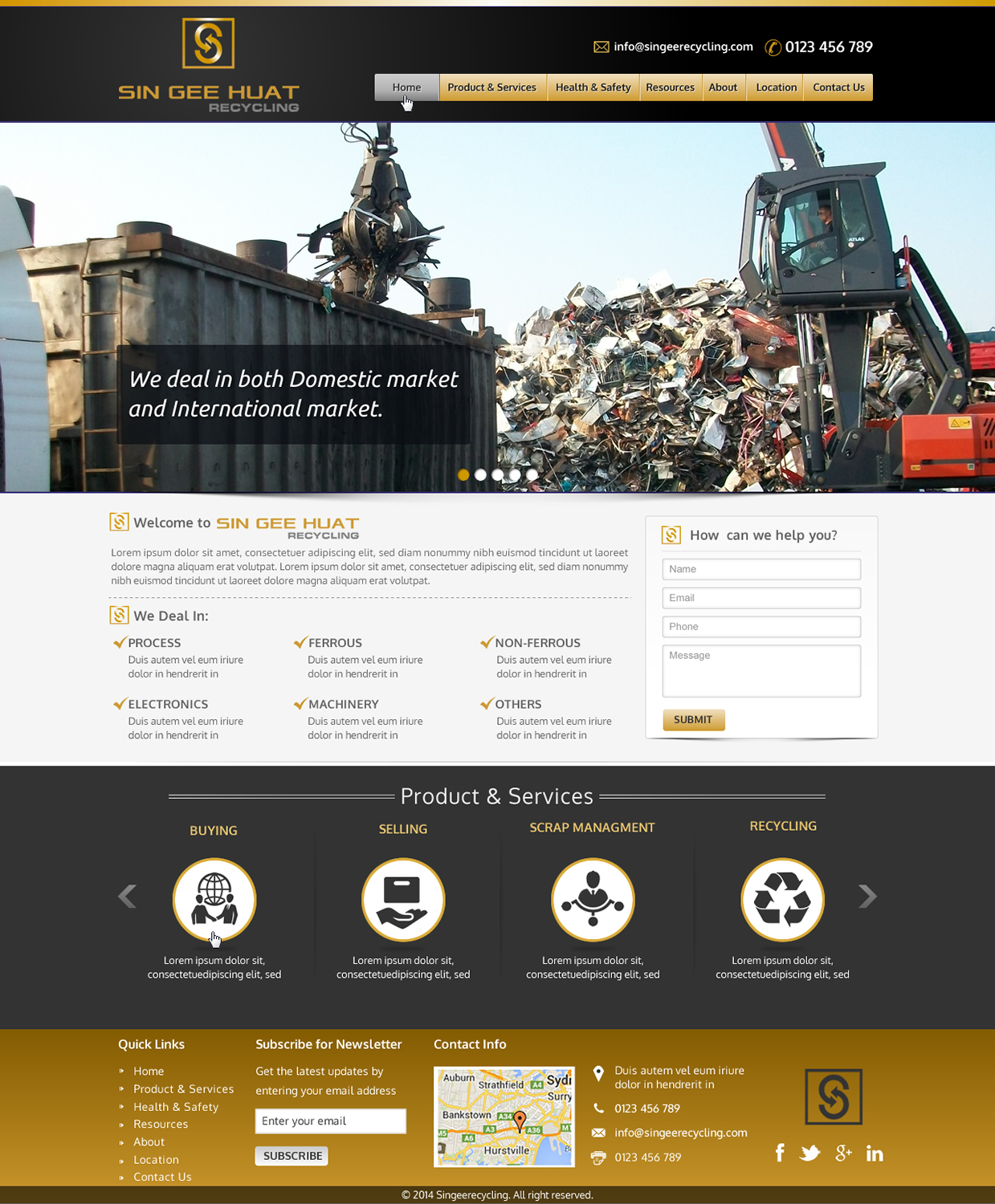 Web Design by Sbss for Sin Gee Huat Recycling | Design #3635291