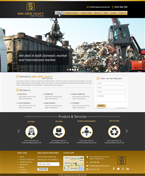 Web Design by Sbss for Sin Gee Huat Recycling | Design: #3635291