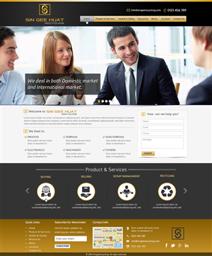 Web Design by Sbss for Sin Gee Huat Recycling | Design: #3635295