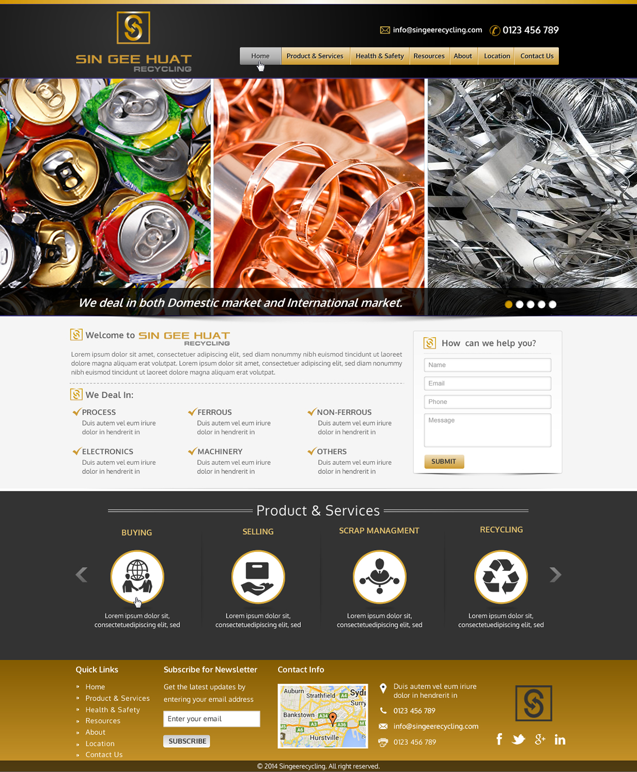 Web Design by Sbss for Sin Gee Huat Recycling | Design #3635314