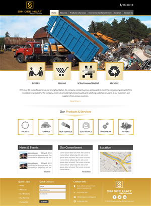 Web Design by Sbss for Sin Gee Huat Recycling | Design: #3635376