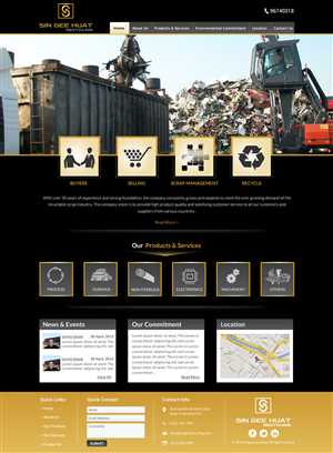 Web Design For Metal Recycling Company | Web Design by Sbss