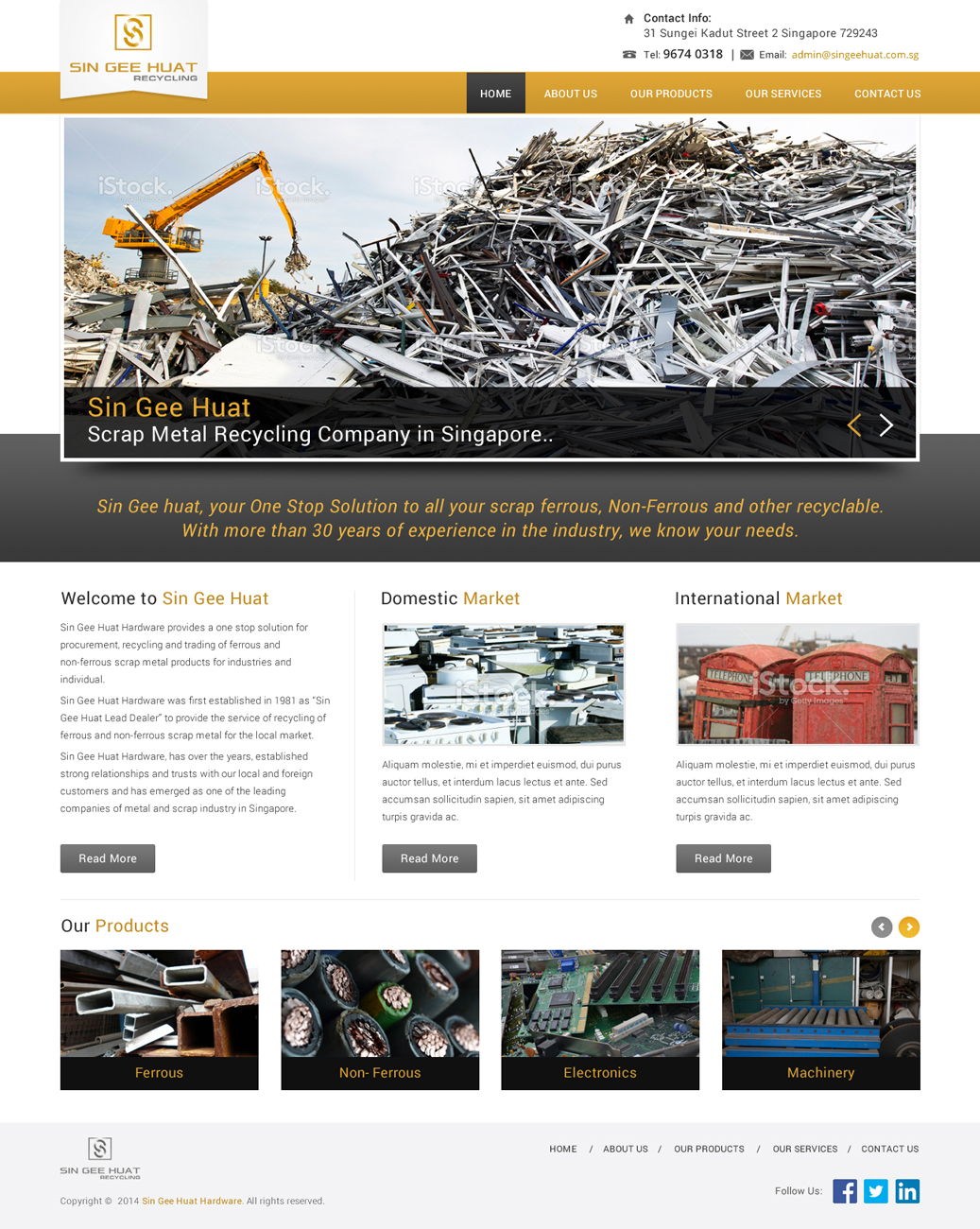 Web Design by Atom for Sin Gee Huat Recycling | Design #3659116