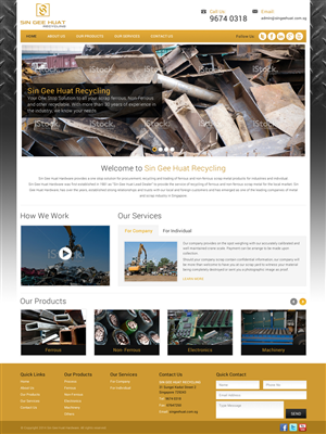 Web Design by Atom for Sin Gee Huat Recycling | Design: #3664004