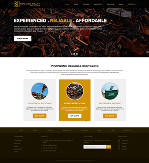 Web Design by ESolz Technologies for Sin Gee Huat Recycling | Design #3603194