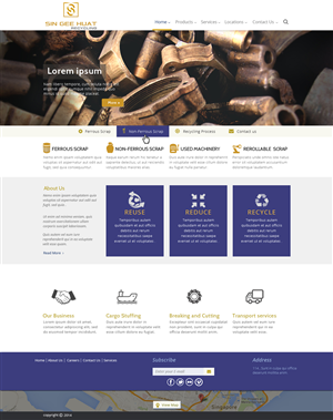 Web Design by Da Miracle for Sin Gee Huat Recycling | Design: #3642057