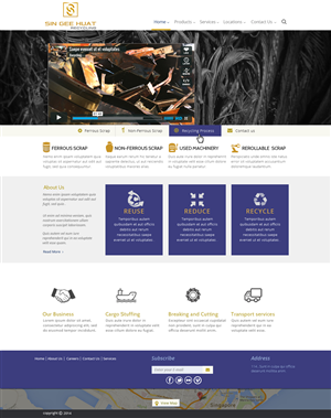 Web Design by Da Miracle for Sin Gee Huat Recycling | Design: #3642060