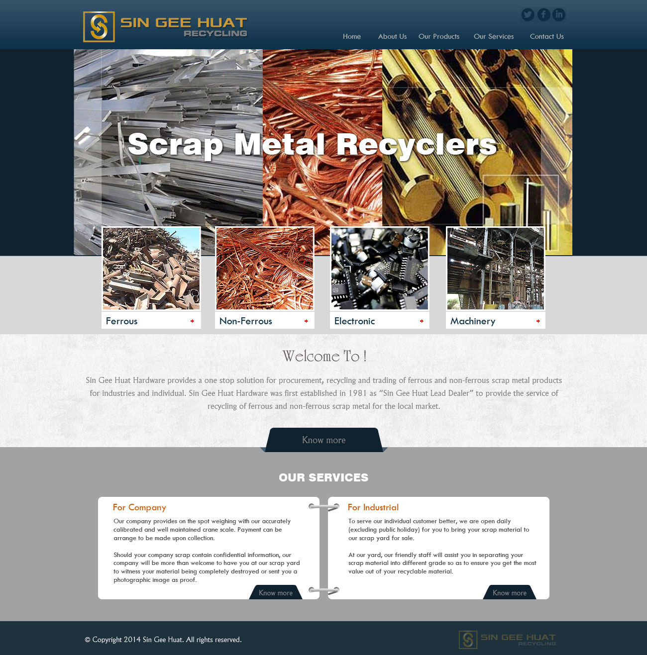 Web Design by Anil for Sin Gee Huat Recycling | Design #3643870