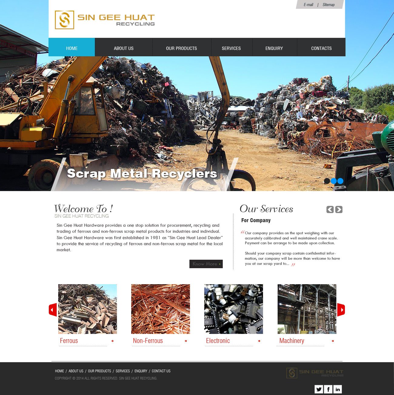 Web Design by Anil for Sin Gee Huat Recycling | Design #3656945