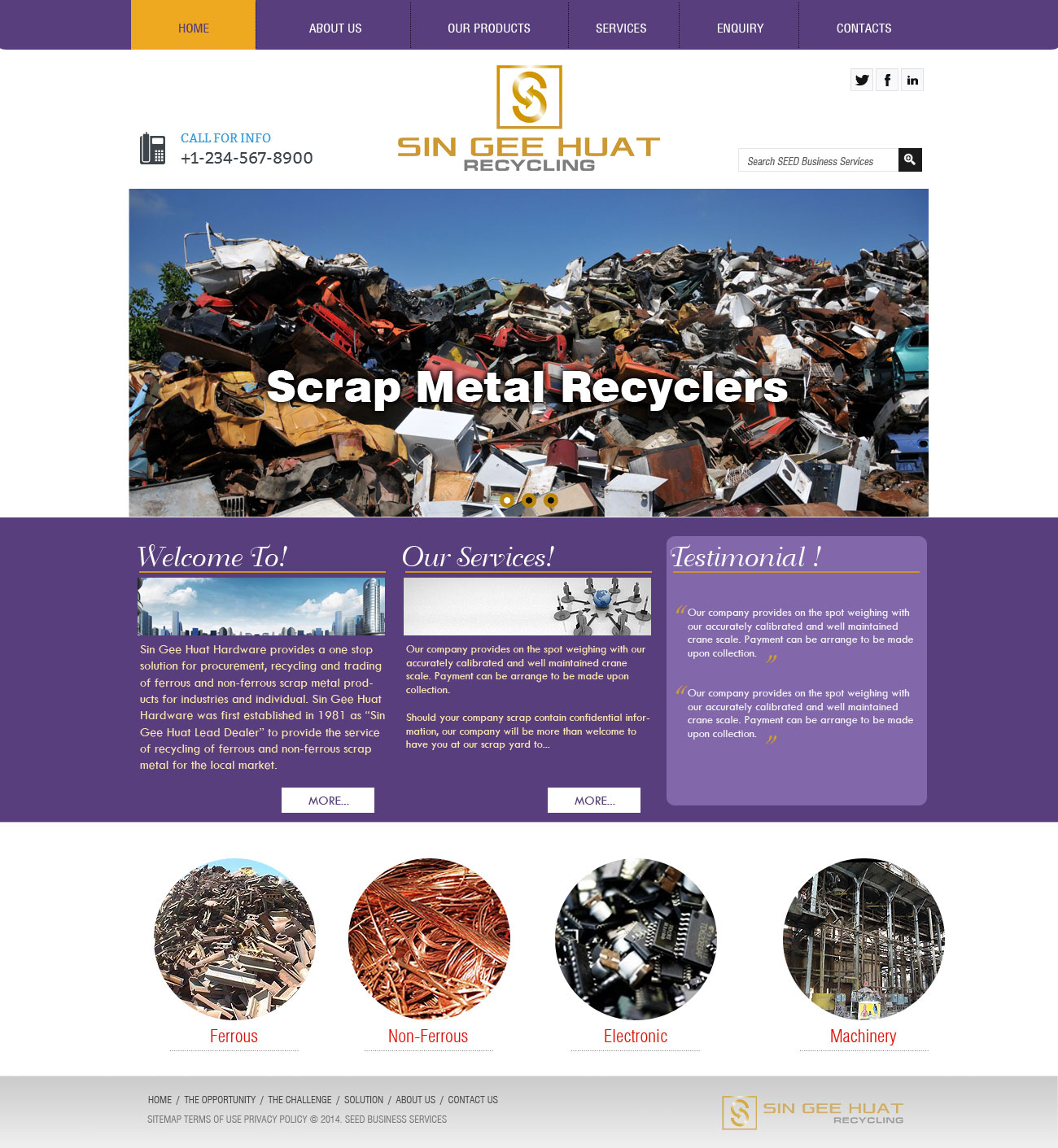 Web Design by Anil for Sin Gee Huat Recycling | Design #3668485