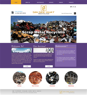Web Design by Anil for Sin Gee Huat Recycling | Design #3668485