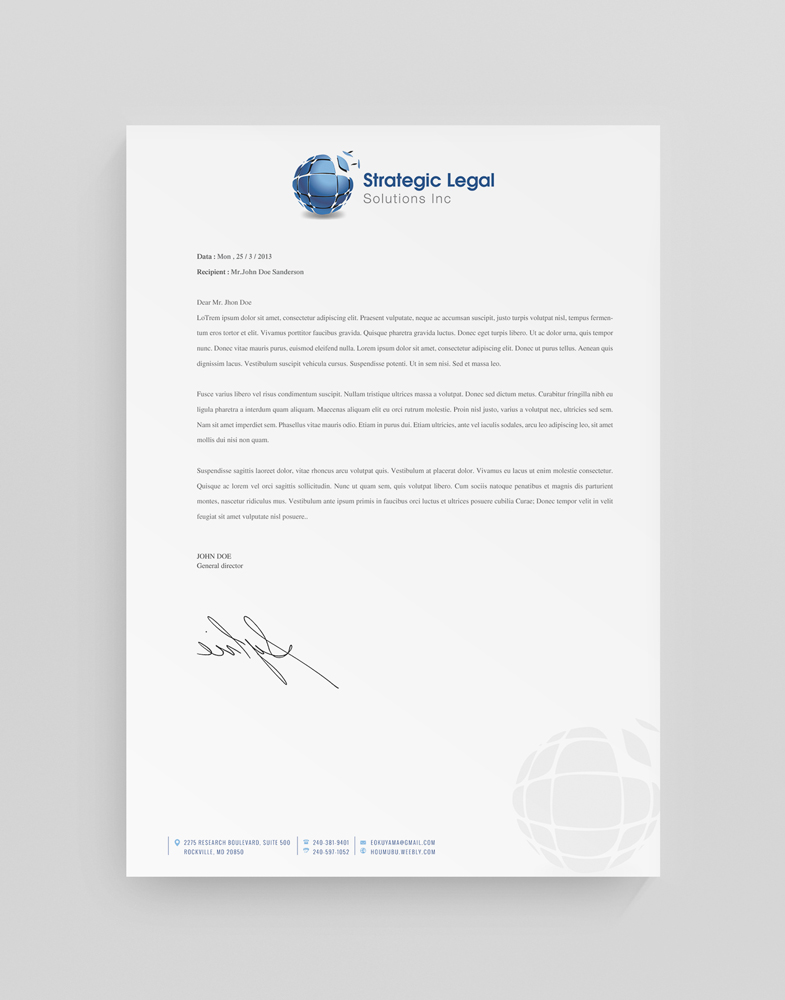 Letterhead Design by stoodio.id for this project | Design #3606152