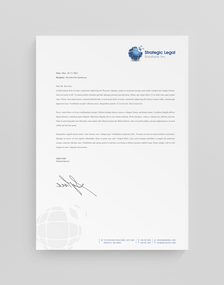 Letterhead Design by stoodio.id for this project | Design #3606157