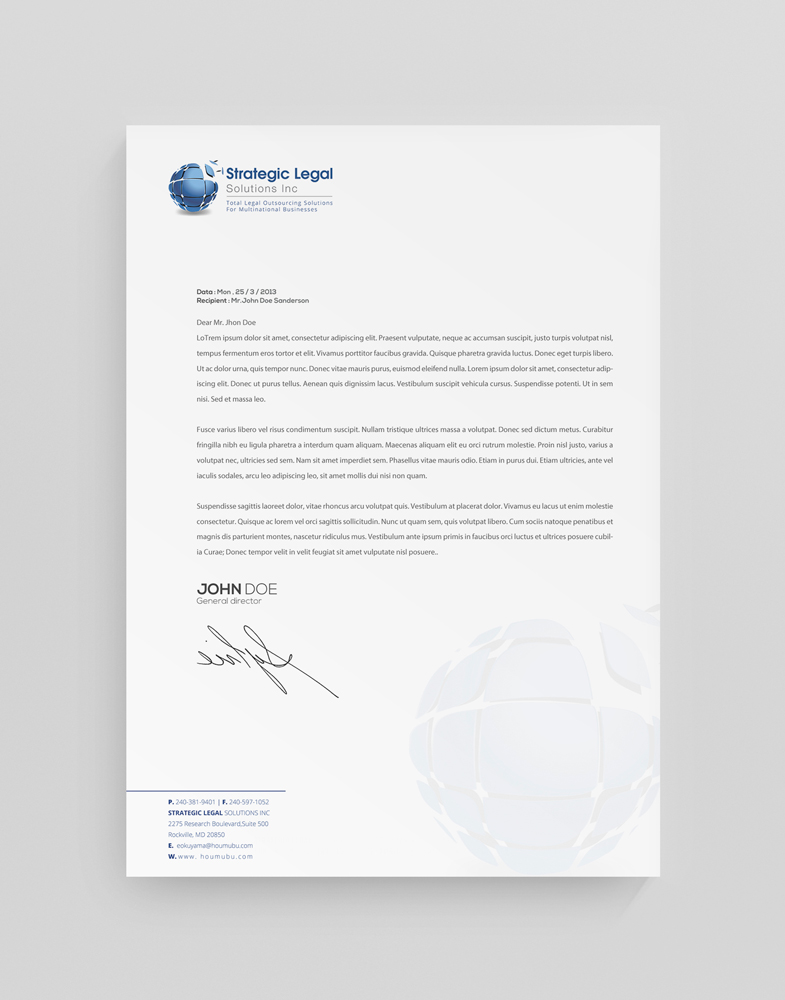 Letterhead Design by stoodio.id for this project | Design #3668061