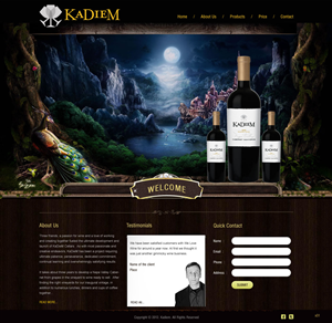 Web Design by pb for KaDieM Cellars | Design: #906475