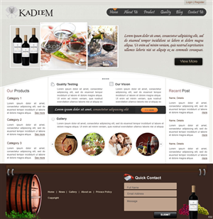 Web Design by pb for KaDieM Cellars | Design: #906477