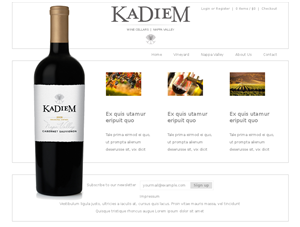 Web Design by Relativiteit for KaDieM Cellars | Design: #909492