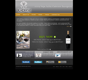 Web Design by Tanvir for KaDieM Cellars | Design: #912357