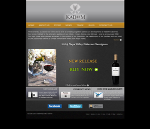 Web Design by Tanvir for KaDieM Cellars | Design: #921459