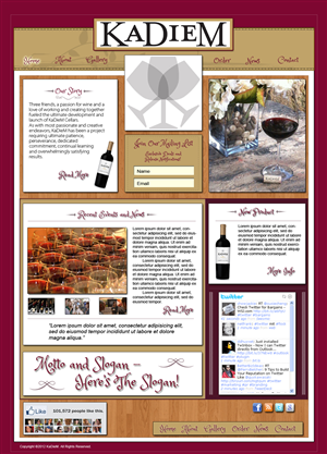 Web Design by rtro for KaDieM Cellars | Design #920943