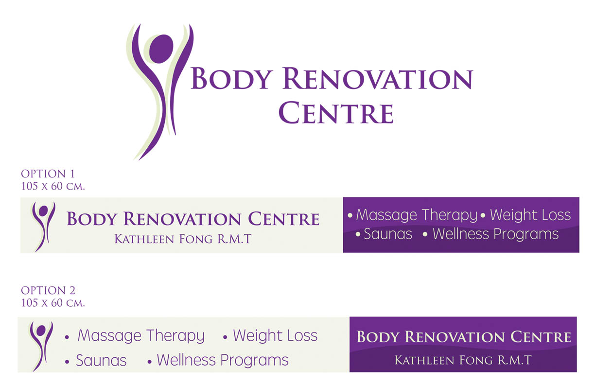 Signage Design by Gabriela Ag. for Body Renovation Centre | Design #3601018