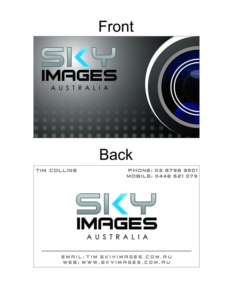 Visitenkarten-Design von Lakshmikar für Sky Images Australia | Design #3606366