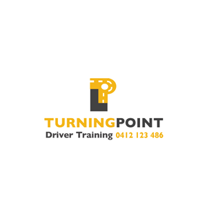 Turning Point Driver Training   0412 123 486 | Diseño de Logo por Hiccups Design
