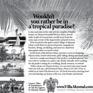 Advertisement Design by Peter Nam for www.VillaAkumal.com | Design: #100648
