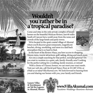 Advertisement Design by Peter Nam for www.VillaAkumal.com | Design: #99108