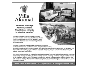 Advertisement Design by 610designs.com for www.VillaAkumal.com | Design: #99774
