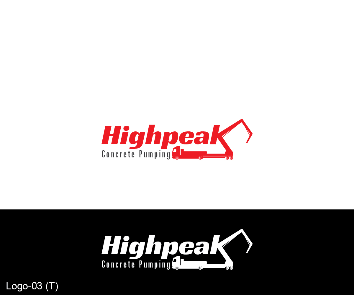 Concrete Logo Design for Highpeak Concrete Pumping by Esolbiz | Design