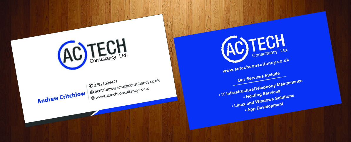 Business Card Design by HarmiDesigning for AC Tech Consultancy Ltd | Design #3621771